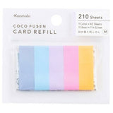 Kanmido Coco Fusen Card | 5 Colors | 105 Sheets | 11 x 32mm
