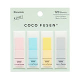 Kanmido Coco Fusen Sticky Notes | 4 Cases | 120 Sheets | 12 x 42mm