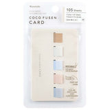 Kanmido Coco Fusen Card | 5 Colors | 105 Sheets | 11 x 32mm