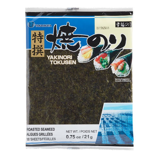 Takaokaya Nori Tokusen Yakinori 10 Sheets Seaweed (Different Barcode)