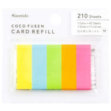 Kanmido Coco Fusen Card | 5 Colors | 105 Sheets | 11 x 32mm