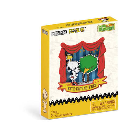 Puremind | 2202 Wooden Magnet | Snoopy | Circus Adventure