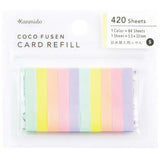 Kanmido Coco Fusen Card | 5 Colors | 105 Sheets | 11 x 32mm