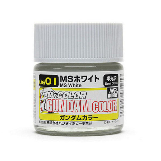 GSI Creos Mr. Hobby | Gundam Color | Acrylic Paint | 10ml Bottle | UG01 MS White Semi Gloss