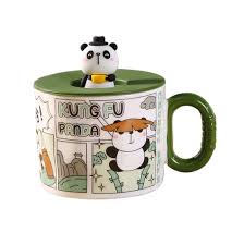 Mug w/ Lid Comic Panda