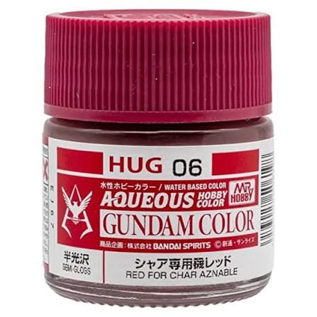 GSI Creos Mr. Hobby | Aqueous Gundam Color | Acrylic Paint | 10ml Bottle | HUG06 Gundam Red Char Aznable Semi Gloss