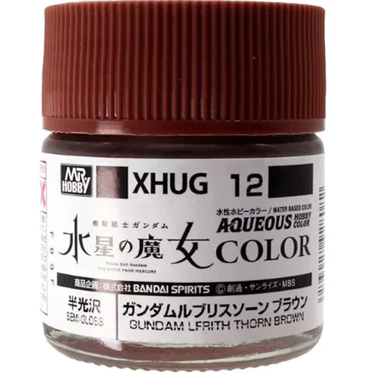 GSI Creos Mr. Hobby | Witch From Mercury Gundam Color | Acrylic Paint | 10ml Bottle | XHUG12 Lfrith Thorn Brown Semi Gloss (Copy)