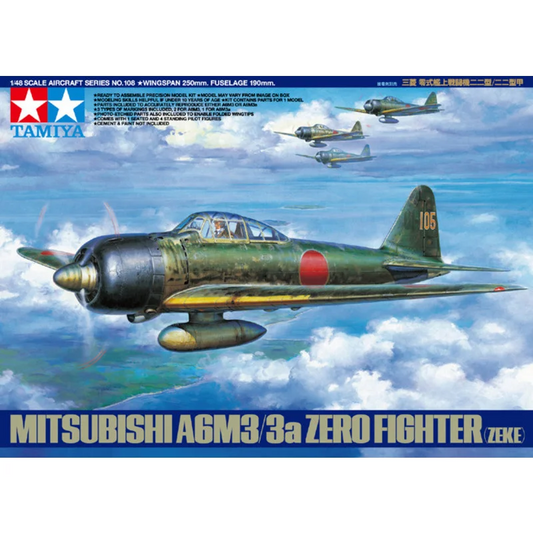 Tamiya 1/48 Mitsubishi A6M3/3a (Zeke) Zero Fighter