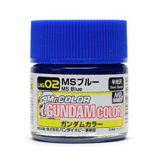 GSI Creos Mr. Hobby | Gundam Color | Acrylic Paint | 10ml Bottle | UG02 MS Blue Semi Gloss