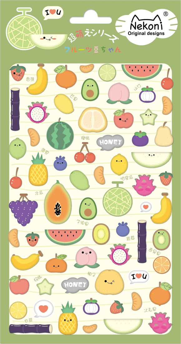 Nekoni Pop Stickers - Vegetable
