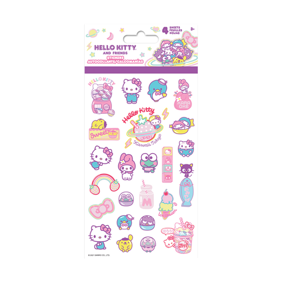 Hello Kitty And Friends 4 Sheets Stickers - Kawaii Tokyo