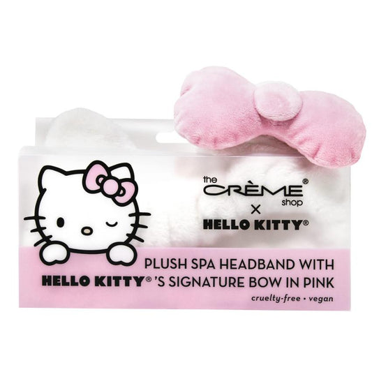 TCS SANRIO Hello Kitty Plush Spa Headband with Kitty Bow
