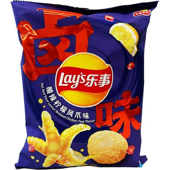 Lays Potato Chips - Hot & Sour Lemon Braised Chicken Feet