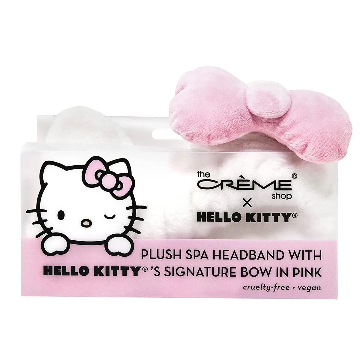 TCS SANRIO Hello Kitty Plush Spa Headband with HK's