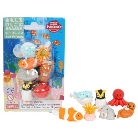 IWAKO Sea Friends Erasers