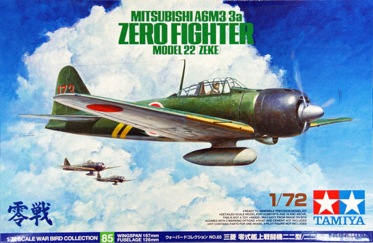 Tamiya 1/72 Mitsubishi A6M3/3a Model 22 (Zeke) Zero Fighter