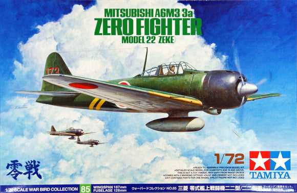 Tamiya 1/72 Mitsubishi A6M3/3a Model 22 (Zeke) Zero Fighter