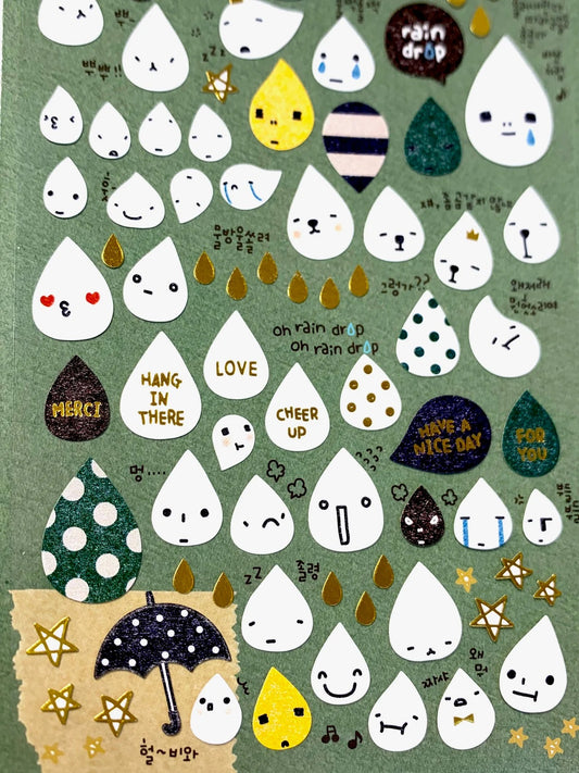 Suatelier Rain Drop Stickers