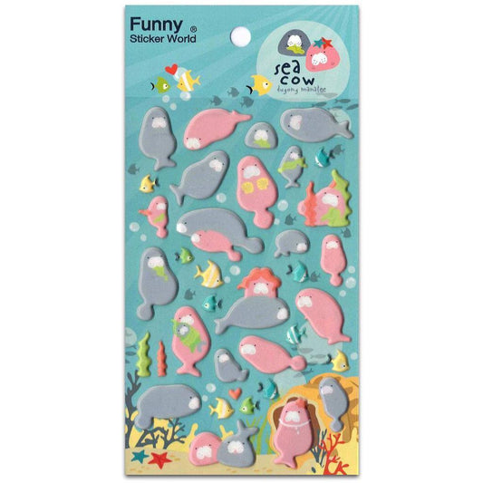 Funny Sticker World Sea Cow