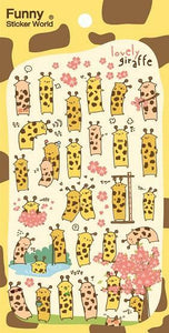 Funny Sticker World Lovely Giraffe