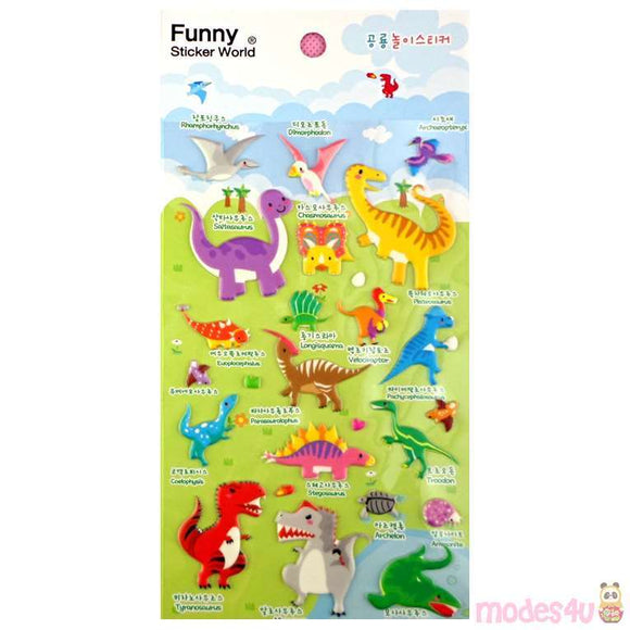 Funny Sticker World Dinosaurs