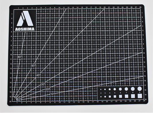 Aoshima Black Cutting Mat 200 x 280