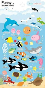 Funny Sticker World Sea Animals