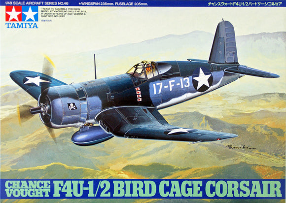 Tamiya 1/48 Chance Vought F4U-1/2 Bird Cage Corsair Aircraft