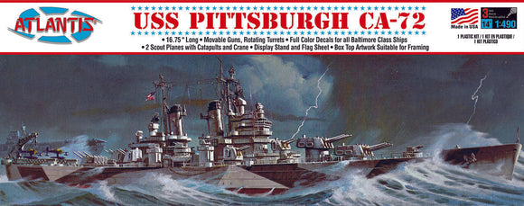 Atlantis USS Pittsburgh CA-72 Heavy Cruiser 1:490 Scale Model Kit