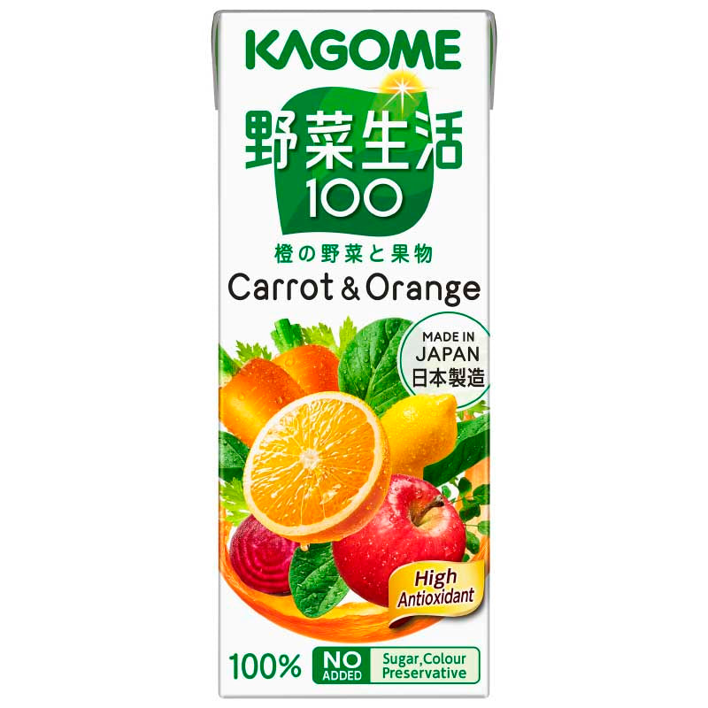 Kagome Vegetable Life 100 Juice Box 195ml