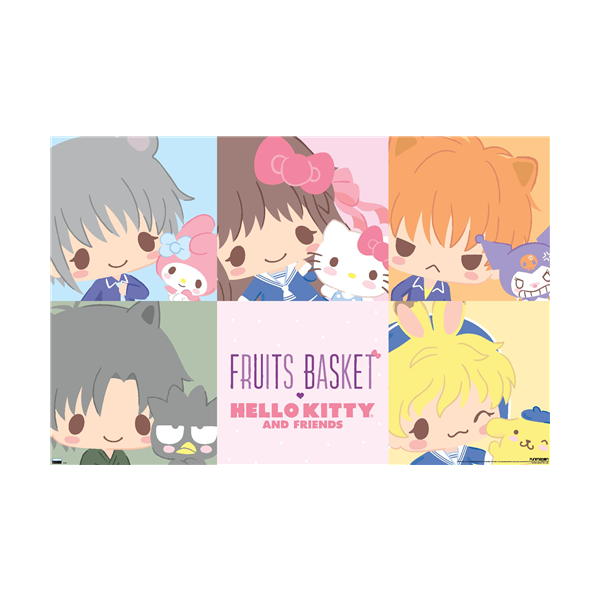 Hello Kitty and Friends x Fruits Basket - Squares
