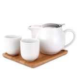 Tea Pot Ceramic Set with Tray