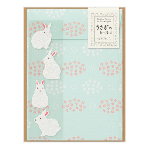 Letter Set with Stickers 397 Rabbit B