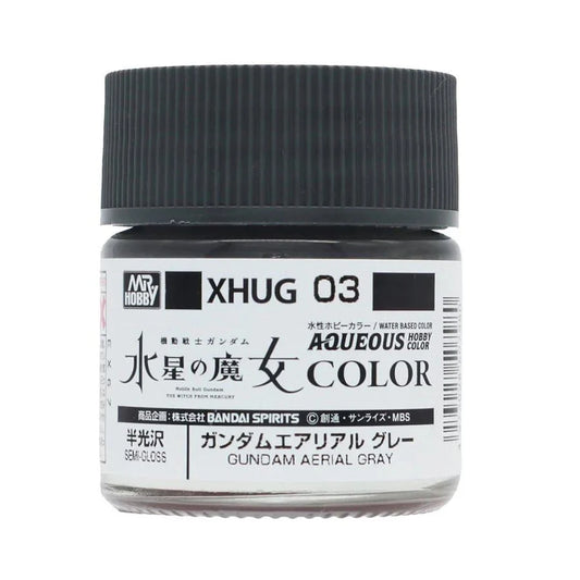 GSI Creos Mr. Hobby | Aqueous Gundam Color | Acrylic Paint | 10ml Bottle | XHUG03 Gundam Aerial Gray