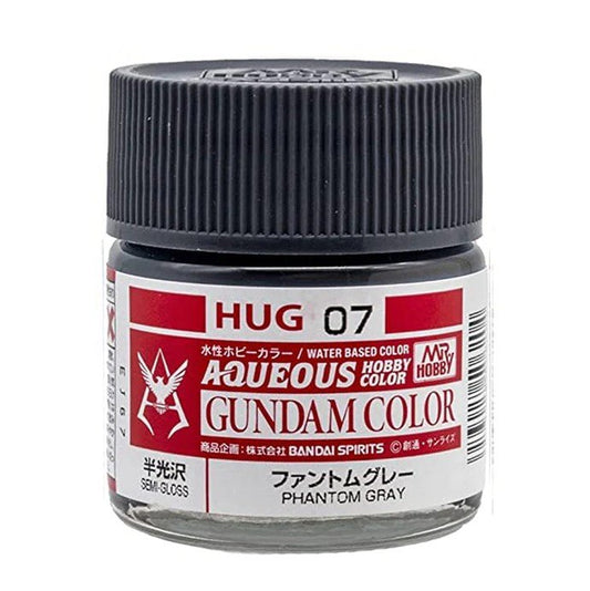 GSI Creos Mr. Hobby | Aqueous Gundam Color | Acrylic Paint | 10ml Bottle | HUG07 Phantom Gray