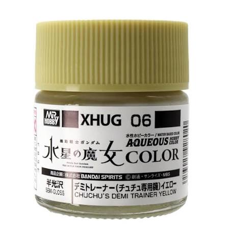 GSI Creos Mr. Hobby | Aqueous Gundam Color | Acrylic Paint | 10ml Bottle | XHUG06 Chu Chu's Demi Trainer Yellow