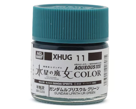 GSI Creos Mr. Hobby | Aqueous Gundam Color | Acrylic Paint | 10ml Bottle | XHUG11 Gundam Lfrith Ur Green