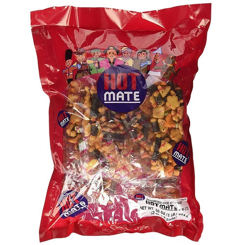 Shirakiku 8 MATE Hot Rice Cracker Arare 16oz Red