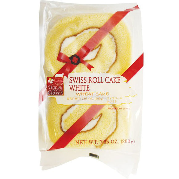 Happy Clover Swiss Roll Cake White