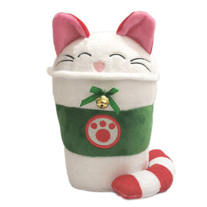 Kimchi Kawaii Peppermint Mocha Christmas Holiday Cat Coffee Plush
