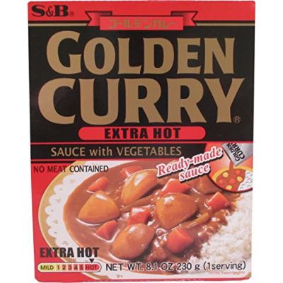 S&B Curry Golden Extra Hot 8.1oz Sauce with Vegetable