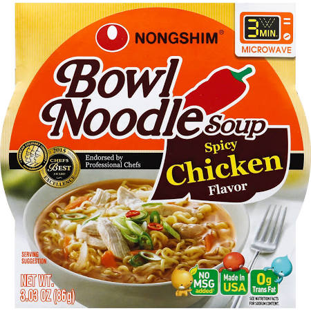 NongShim Spicy Chicken Noodle Bowl