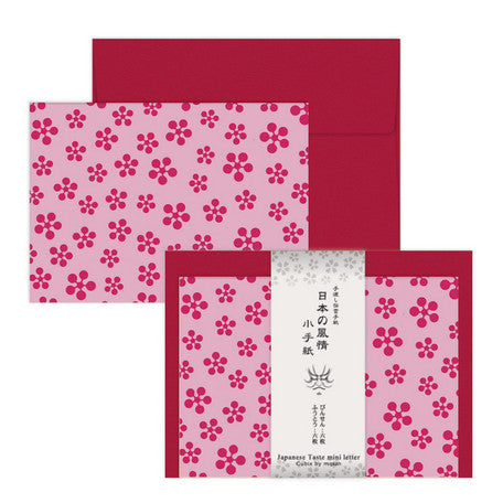 Tegami Mini Japanese Letter Set Pink