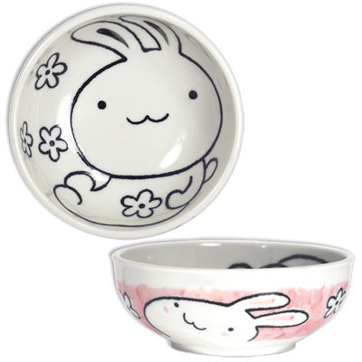 Bowl 5.5x2” Pink Rabbit