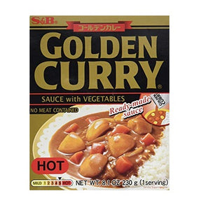 S&B Curry Golden Hot 8.1oz Sauce with Vegetable