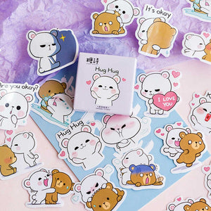 Candy Poetry Kawaii 2 Bears Stickers