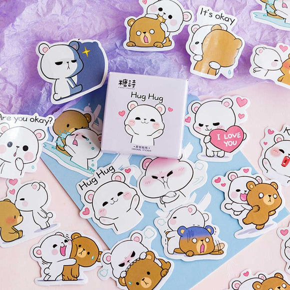 Candy Poetry Kawaii 2 Bears Stickers