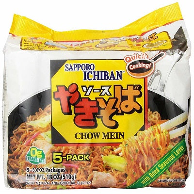 Sapporo Ichiban Chow Mein Yakisoba 5 Packs