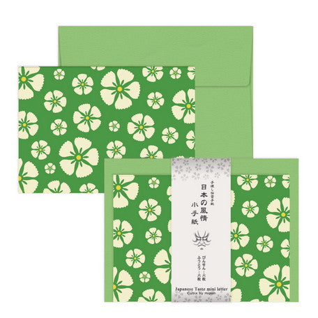 Tegami Mini Japanese Letter Set Green