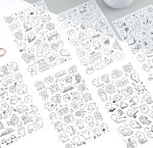 Kawaii Rabbit Stickers 6 Sheets